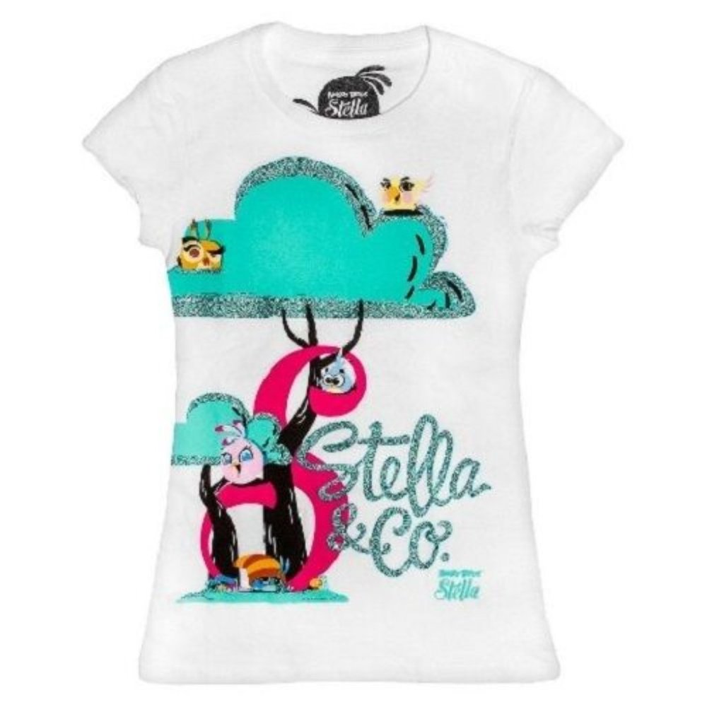 Angry Birds Girls T-Shirt girls tops XS 4-5  NWT